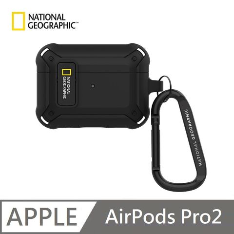 National Geographic 國家地理 Rugged Bumper 卡扣式 適用 AirPodsPro2 - 黑色