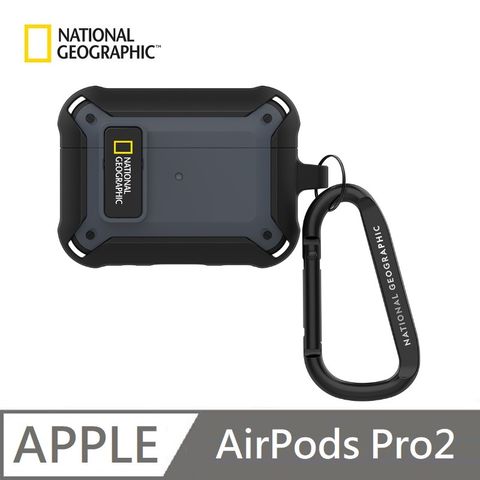 National Geographic 國家地理 Rugged Bumper 卡扣式 適用 AirPodsPro2 - 灰