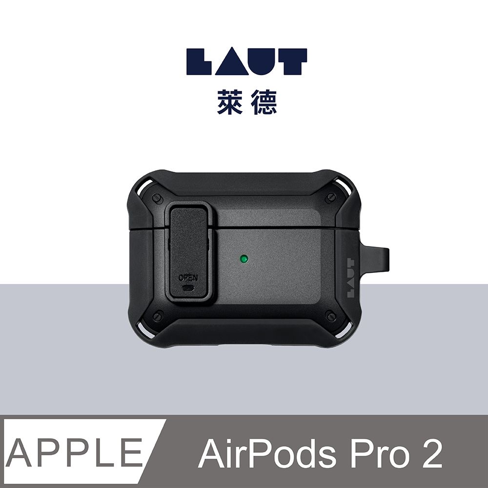 LAUT 萊德  萊德 AirPods Pro 2 磁吸式耐衝擊硬式保護殼-黑