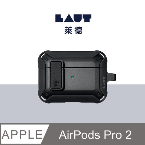 LAUT 萊德 萊德 AirPods Pro 2 磁吸式耐衝擊硬式保護殼-黑