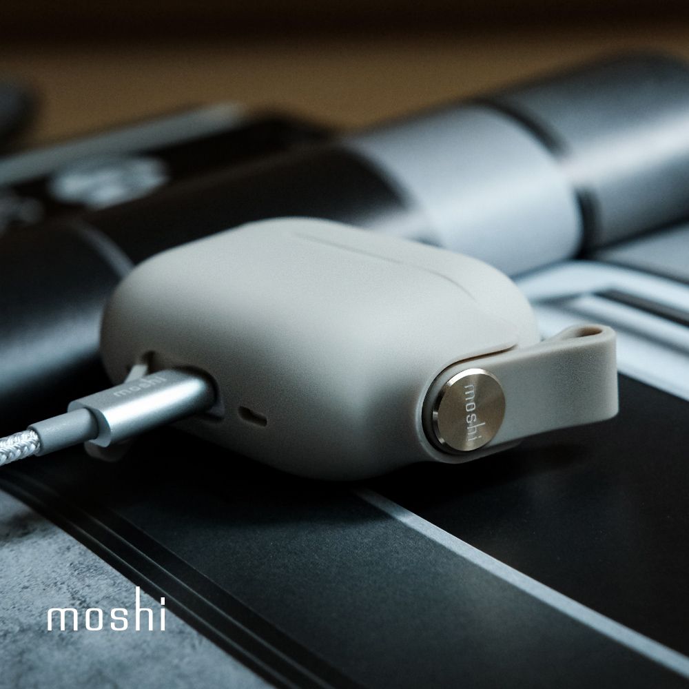 Moshi 摩仕 AirPods Pro 2 Pebbo 藍牙耳機充電盒保護套 (僅適用於Lightning版本)