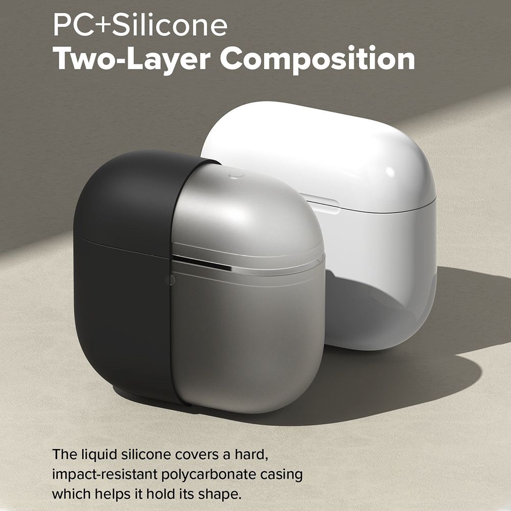 PC+SiliconeTwo-Layer CompositionThe liquid silicone covers a hard,impact-resistant polycarbonate casingwhich helps it hold its shape.