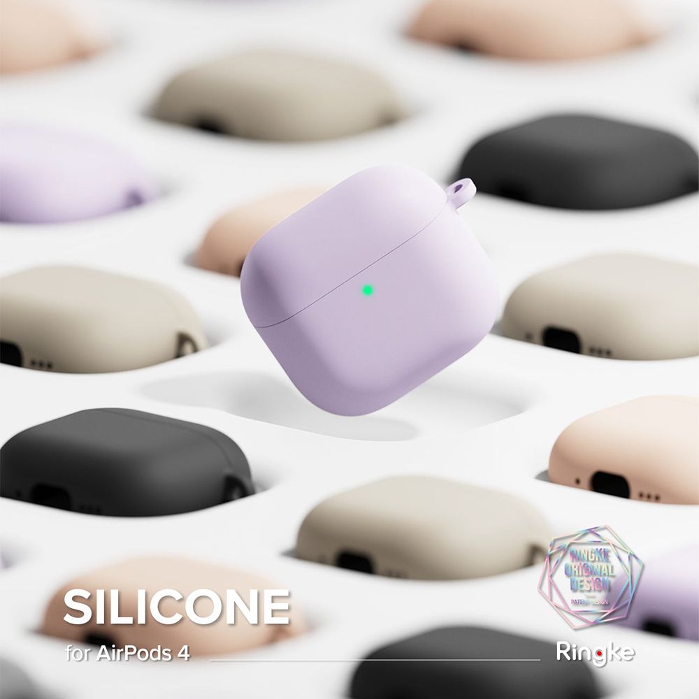 Ringke 丨Apple AirPods 4 [Silicone] 矽膠防摔保護殼（附扣環/登山扣）