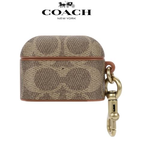 COACH 蔻馳 AirPods Pro 1/2代保護套 經典卡其
