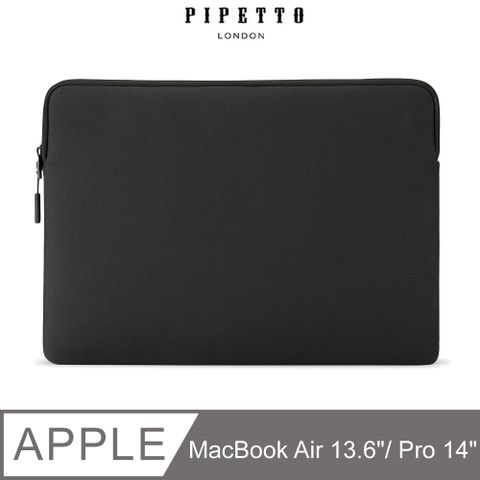 【英國品牌】PIPETTO MacBook Air 13.6吋/Pro 14吋 Classic Fit 電腦包-黑色