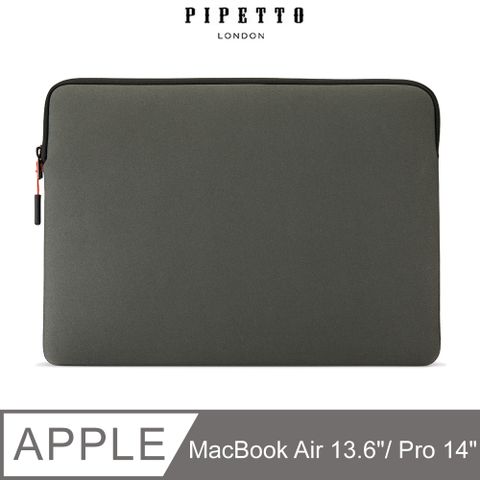 【英國品牌】PIPETTO MacBook Air 13.6吋/Pro 14吋 Classic Fit 電腦包-灰綠色