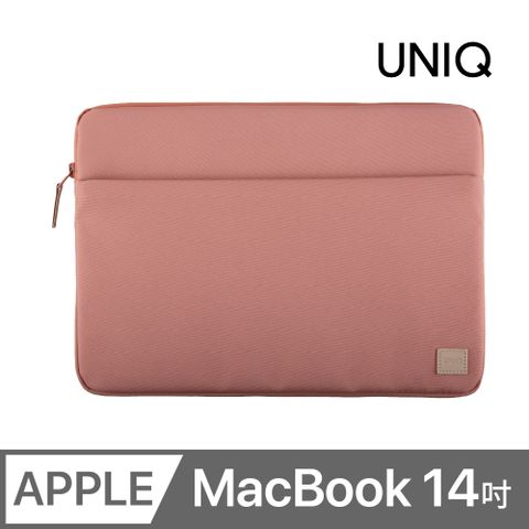 UNIQ Vienna 防潑水輕薄筆電包 MacBook 14 吋 桃粉色