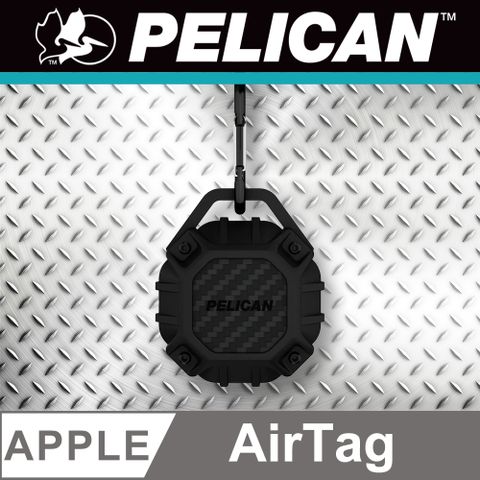 美國 Pelican 派力肯 Marine 陸戰隊 AirTag 專用防水保護殼附贈吊環 - 黑