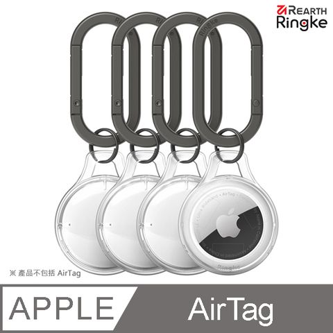 Ringke ｜Rearth Apple AirTag [Slim] 輕薄保護殼－4入（附登山扣）