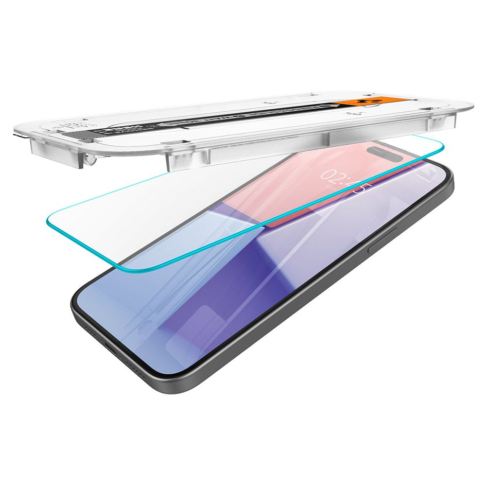 spigen iPhone 15 Plus Glas.tR EZ Fit-快易貼(晶透:2入組)