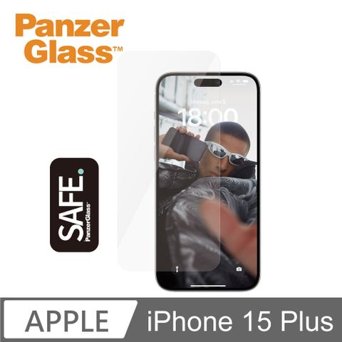 PanzerGlass iPhone 15 Plus 6.7吋 SAFE 2.5D 耐衝擊高透強化玻璃保護貼