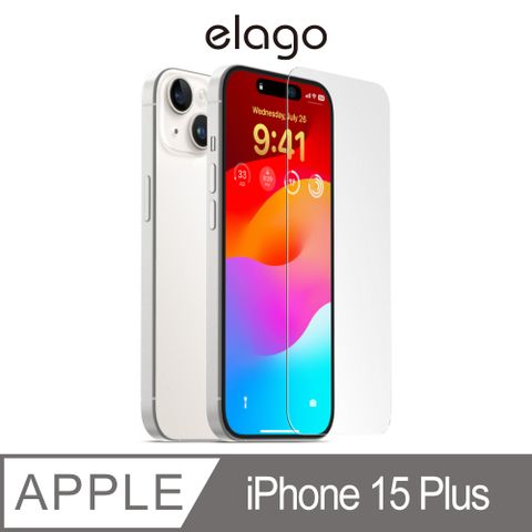 Elago iPhone 15 Plus 6.7吋鋼化玻璃螢幕保護貼