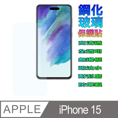 iPhone 16/15/14 PRO全透明平面鋼化玻璃螢幕保護貼