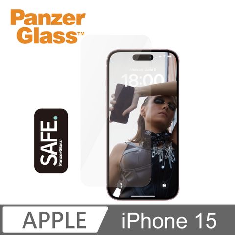 PanzerGlass iPhone 15 6.1吋 SAFE 2.5D 耐衝擊高透強化玻璃保護貼