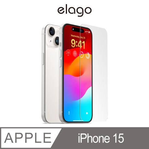 【elago】iPhone 15 6.1吋鋼化玻璃螢幕保護貼