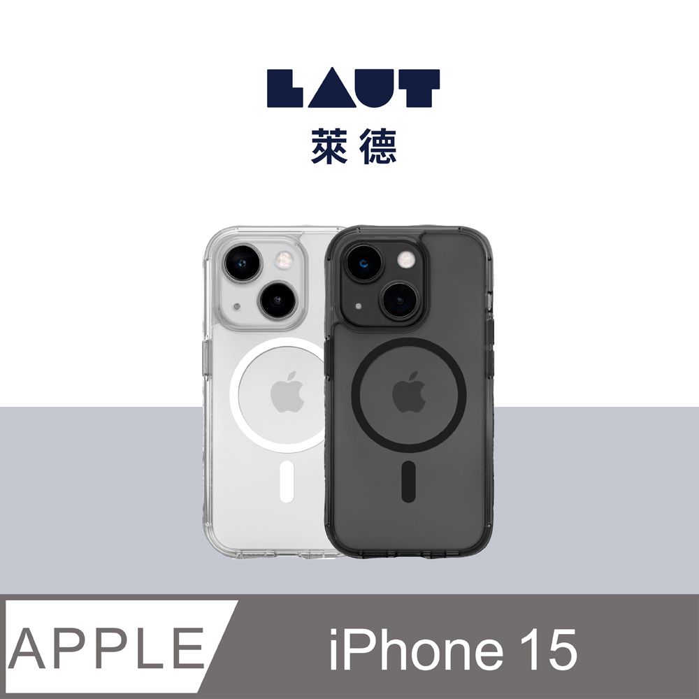 LAUT 萊德  萊德 iPhone 15 磁吸水晶邊框軍規耐衝擊保護殼