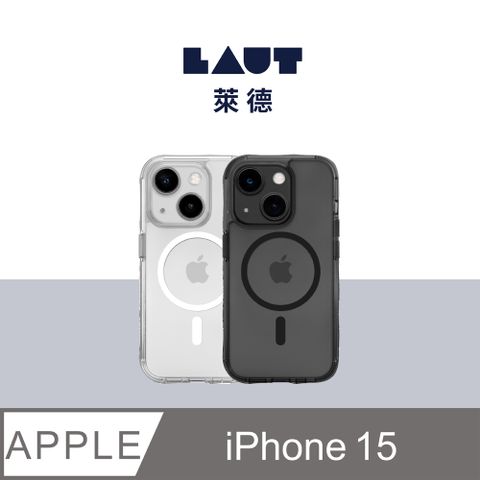 LAUT 萊德 iPhone 15 磁吸水晶邊框軍規耐衝擊保護殼