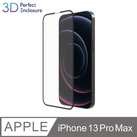 ABSOLUTE Apple iPhone 13 Pro Max(6.7吋)專用3D全滿版玻璃螢幕保護膜2次強化耐衝擊玻璃 細膩手觸感超圓潤9H表面高硬度 耐用大大提升持久如新0.33mm強化 不易碎邊