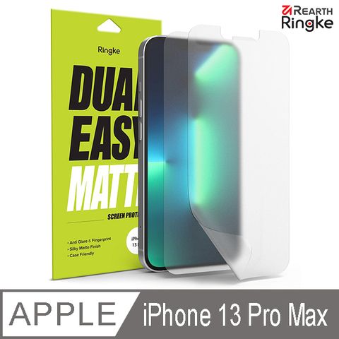 Ringke ｜iPhone 13 Pro Max [Dual Easy Matte] 霧面抗指紋螢幕保護貼（二片裝）