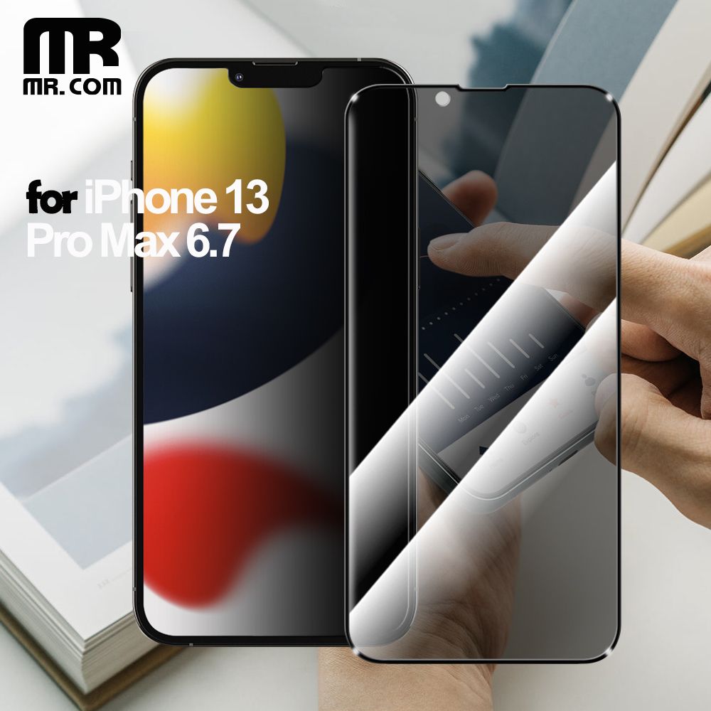  Mr.com for iPhone 13 Pro Max 6.7 康寧滿版霧面防窺玻璃保護貼