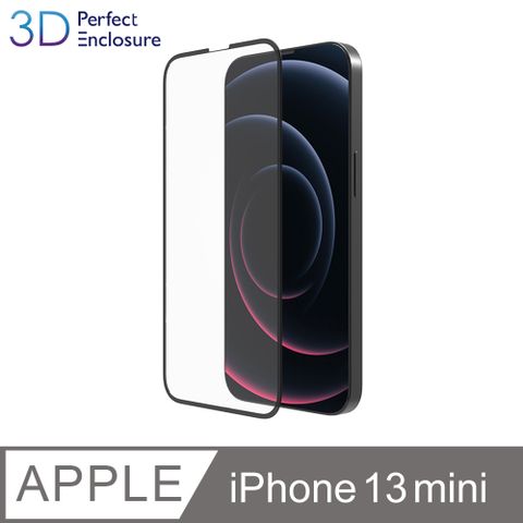 ABSOLUTE Apple iPhone 13 mini (5.4吋)專用3D全滿版玻璃螢幕保護膜2次強化耐衝擊玻璃 細膩手觸感超圓潤9H表面高硬度 耐用大大提升持久如新0.33mm強化 不易碎邊