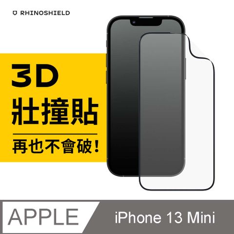 RHINOSHIELD 犀牛盾 iPhone 13 mini (5.4吋) 3D壯撞貼-透明螢幕保護貼(附貼膜輔助工具)