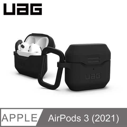 UAG AirPods 3 耐衝擊防塵矽膠保護殼-黑