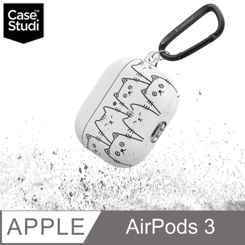 CaseStudi AirPods 3 CAST 充電盒保護殼(含扣環)-白色貓咪