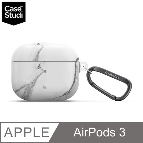 Case Studi CaseStudi AirPods 3 Prismart(S) 充電盒保護殼(含扣環)-白色大理石