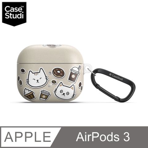 CaseStudi AirPods 3 CAST 充電盒保護殼(含扣環)-咖啡貓
