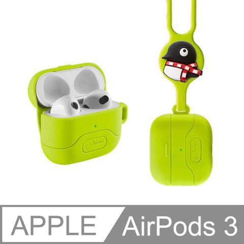 Bone / AirPods 3 手掛保護套 - 企鵝小丸-附手掛繩 (矽膠保護殼 I Phone 蘋果手機配件)