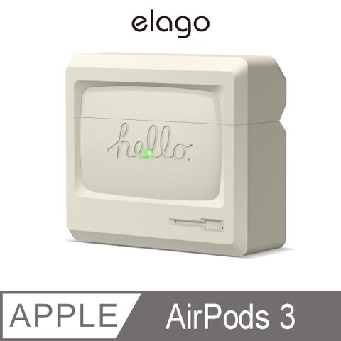 【elago】AirPods 3 復古電視機保護套-經典白
