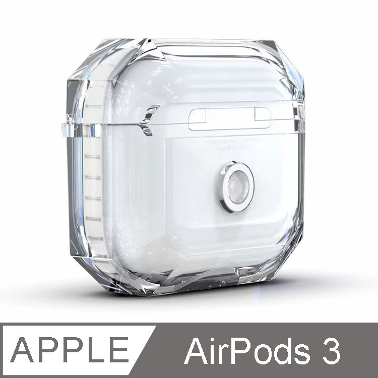 IN7  清透系列 AirPods 3 透明撞色TPU 耳機保護套 蘋果無線耳機 收納保謢套-白色