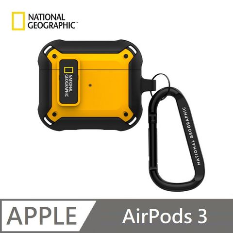 【National Geographic 】 國家地理 Rugged Bumper 卡扣式 適用 AirPods 3 - 黃