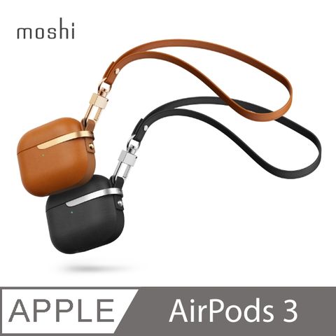 Moshi 摩仕 AirPods 3 Pebbo Luxe 藍牙耳機充電盒皮革保護套