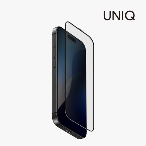 UNIQ iPhone Air/ 17 系列 OPTIX Vivid 滿版玻璃保護貼-黑邊透明