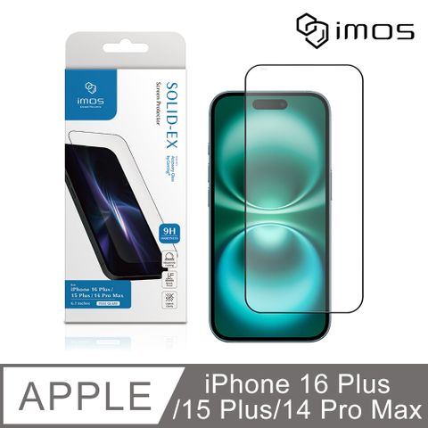 iMOS iPhone 14 Pro Max 6.7吋 9H康寧滿版黑邊玻璃螢幕保護貼(AGbc)