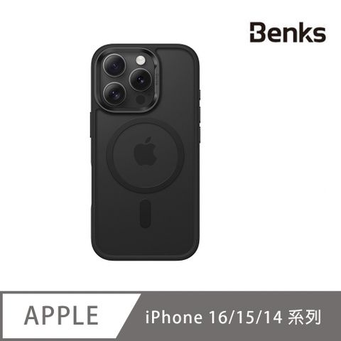 Benks 磁吸防摔膚感 MagSafe 手機殼 iPhone 16/15/14/Pro/Pro Max/Plus 黑