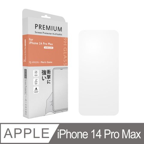 imos Mens Game x 聯名 iPhone14 Pro Max (6.7吋) 9H 2.5D 全透高耐磨玻璃保護貼