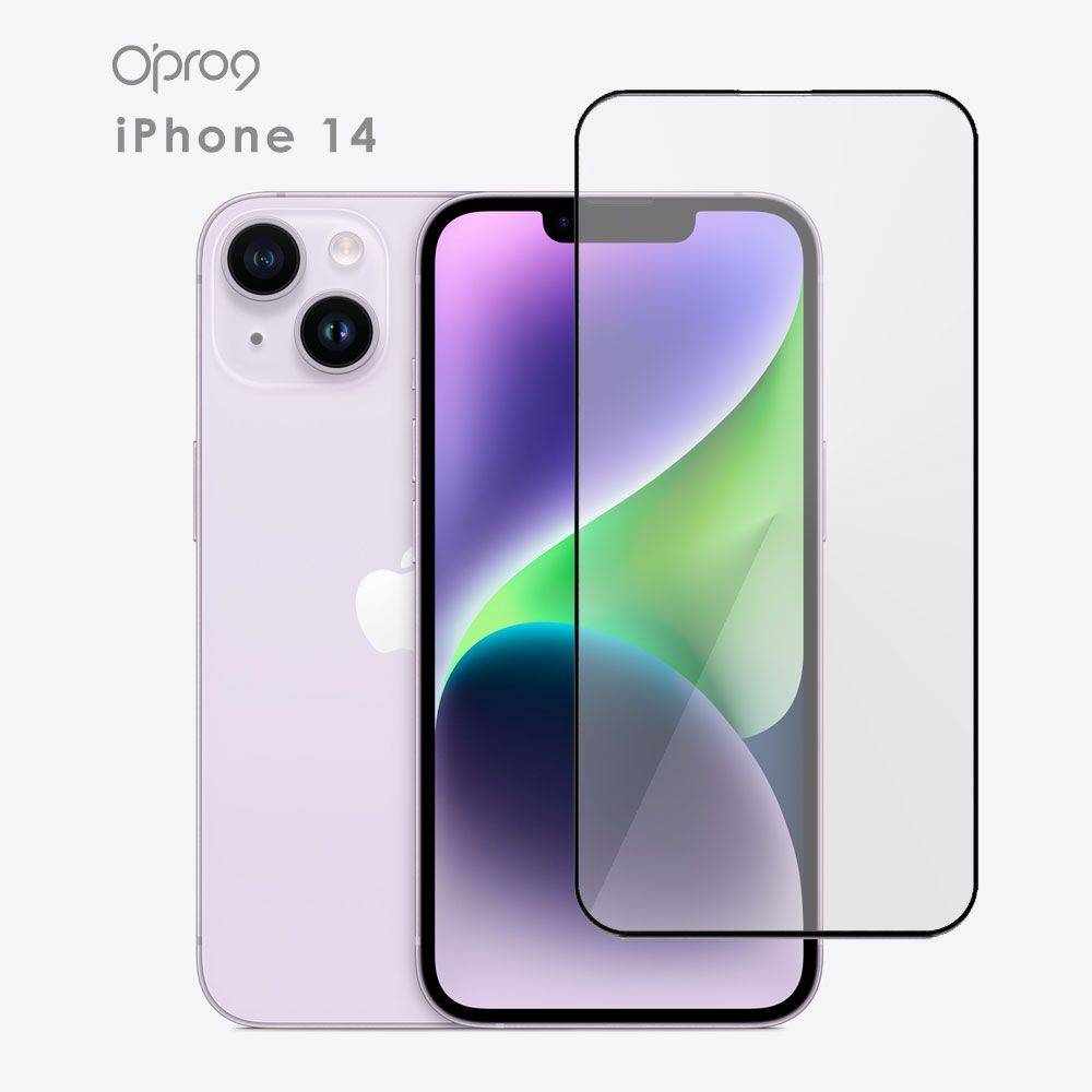 Opro9 易貼無塵寶盒2.5D滿版鋼化保護貼-高清版-iPhone 14 6.1吋/iPhone13 /iPhone 13 Pro 6.1吋