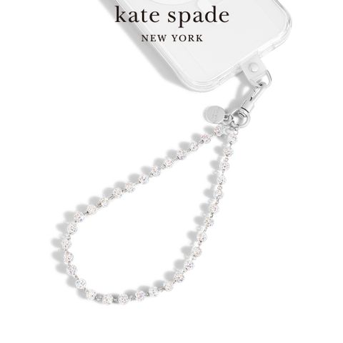 Kate Spade 手機掛鍊 銀色戀人