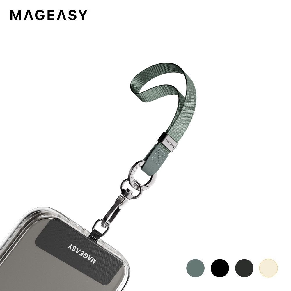 MAGEASY  Utility Wrist Strap 15mm 輕薄舒適堅韌 霧面金屬可調節繫腕 手腕掛繩/掛繩夾片組