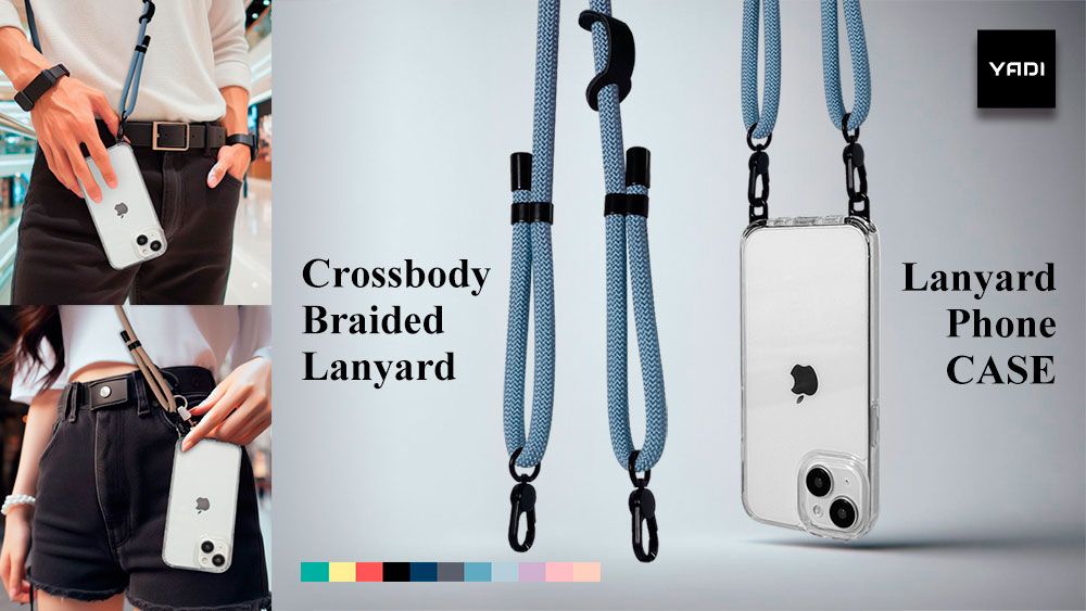 YADICrossbodyBraidedLanyardLanyardPhoneCASE