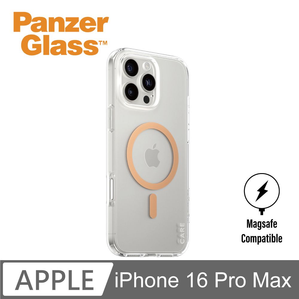 PanzerGlass iPhone 16 Pro Max 6.9吋 Flagship 磁吸透明防摔殼(透桃)