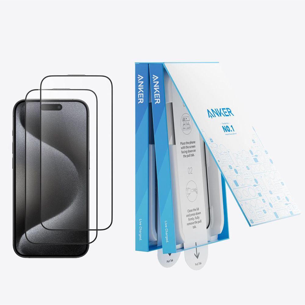 ANKER 官方授權直營 iPhone 16 Pro Max 鋼化玻璃透明保護貼 A720A