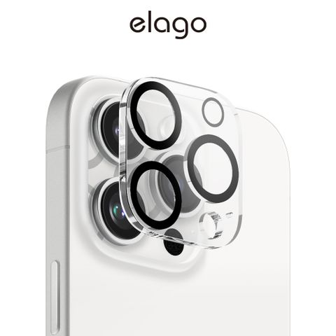 Elago iPhone 16系列 9H鋼化玻璃全包覆鏡頭保護貼