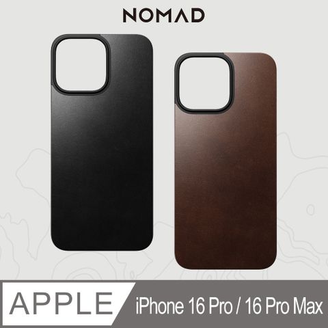 NOMAD 美國 Horween磁性皮革背板-iPhone 16 Pro / 16 Pro Max (兼容Magsafe磁吸無線充電)