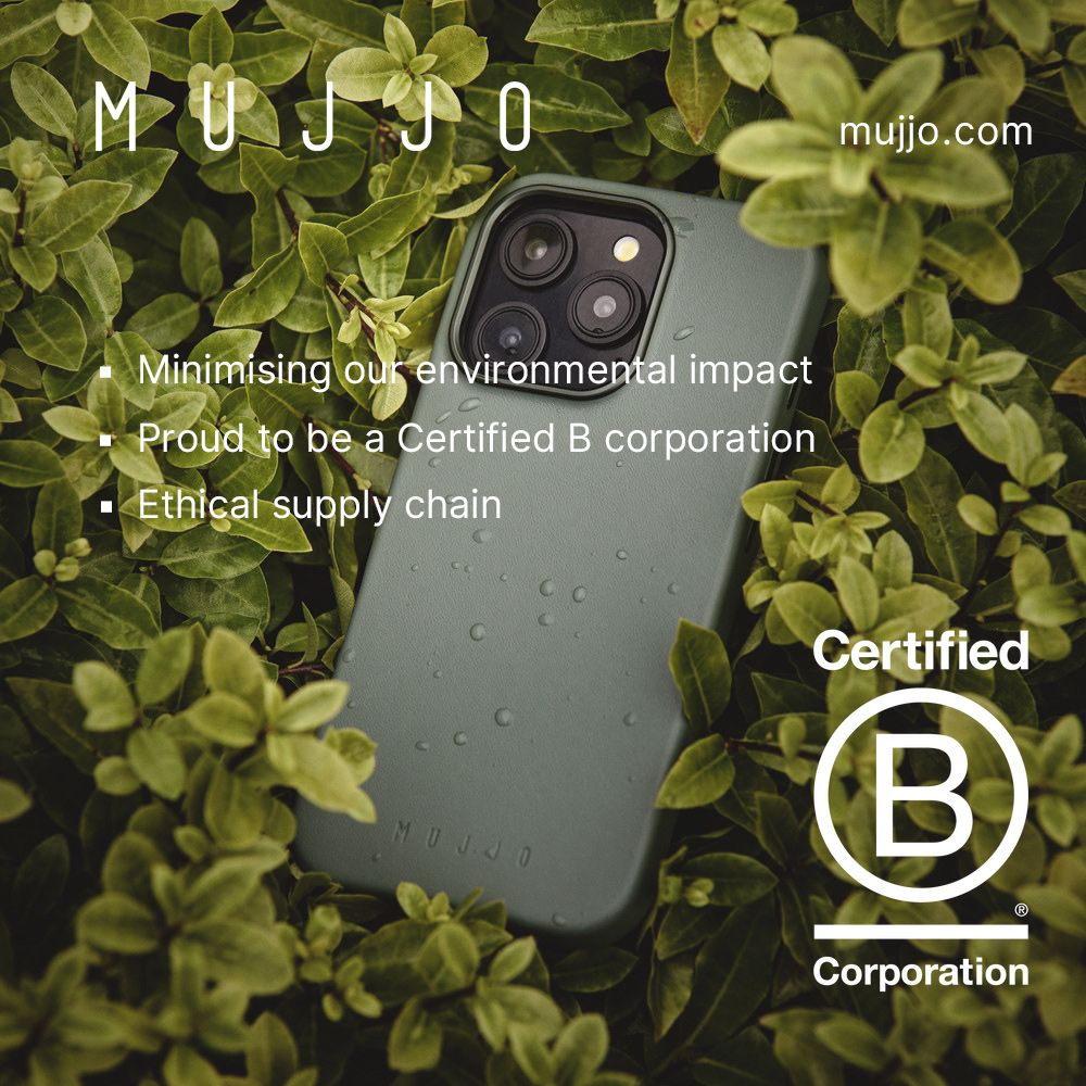 Minimising our environmental impactProud to be a Certified B corporationEthical supply chainmujjo.comCertifiedBCorporation