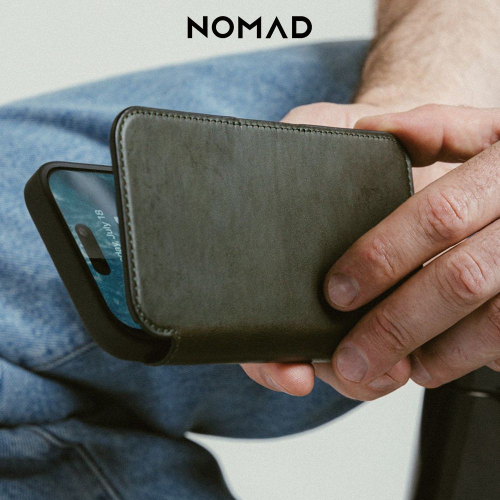 NOMAD 美國 摩登Horween皮革保護套-iPhone 16 Pro / 16 Pro Max (兼容Magsafe磁吸無線充電)