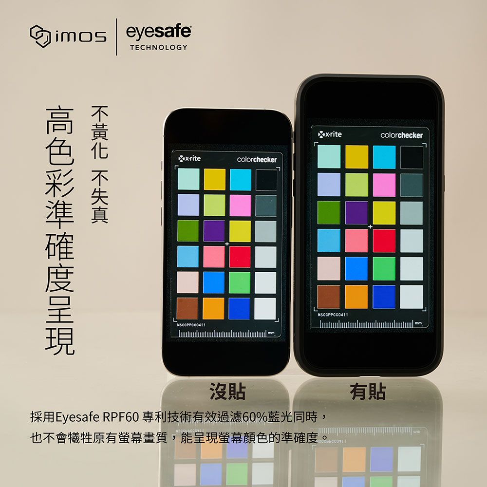 imos iPhone 16 / Plus / Pro / Pro Max 低藍光9M人造藍寶石玻璃螢幕保護貼